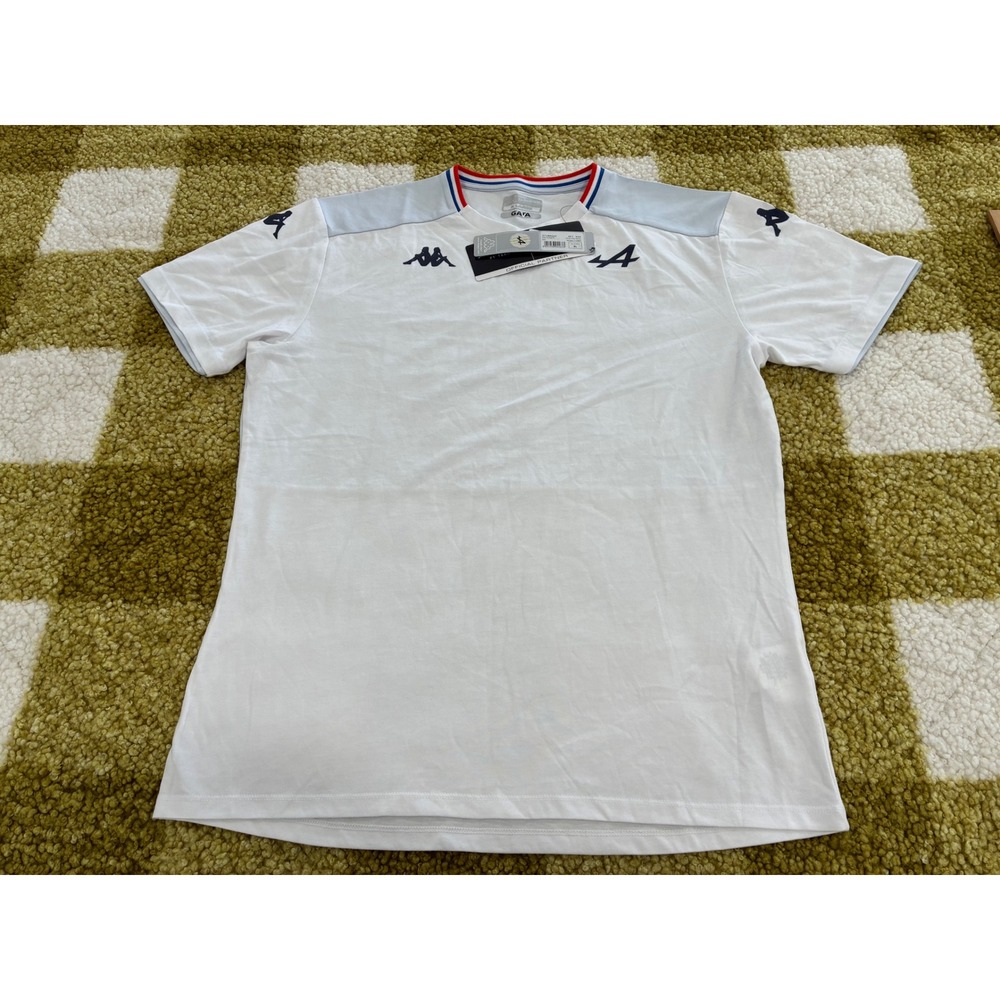 Kappa Alpine F1 Team GARA Slim Fit T-Shirt Mens XL White Blue 37186QW NEW